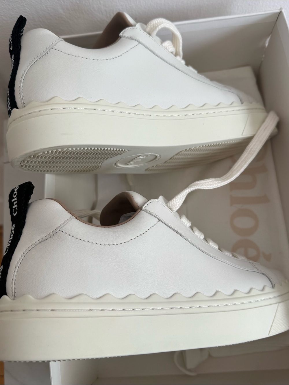 Chloe Lauren Sneaker White Size 37EU / 6.5 - Picture 9 of 12